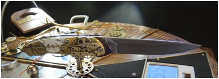 ALAIN VALETTE COUTEAUX ART- CHIMEDE DE CHRONOS (couteau moteur)