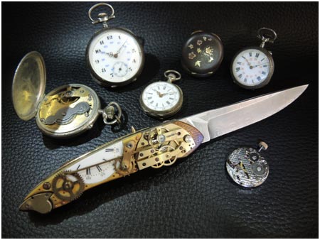 ALAIN VALETTE COUTEAUX ART- CHIMEDE DE CHRONOS (couteau moteur)