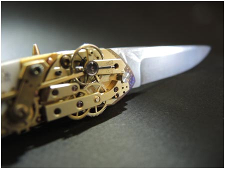 ALAIN VALETTE COUTEAUX ART- CHIMEDE DE CHRONOS (couteau moteur)