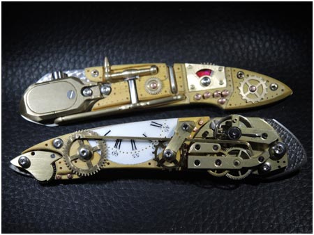 ALAIN VALETTE COUTEAUX ART- CHIMEDE DE CHRONOS (couteau moteur)